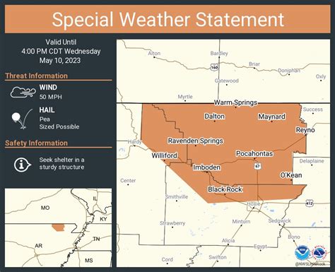 NWS Little Rock on Twitter: "A special weather statement has been ...