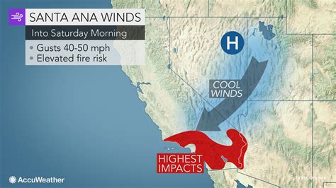 Chilly Santa Ana winds to howl across Southern California into Saturday Gusty winds, including a ...