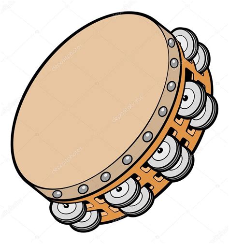 Tambourine music instrument — Stock Vector © Tribaliumivanka #55589567