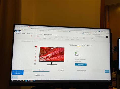 Lenovo ThinkVision 27inch Monitor, Computers & Tech, Parts ...