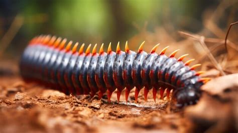 Premium AI Image | Camouflaged Centipede on the Earth