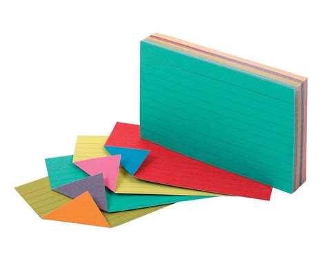 Oxford Two-Tone Index Cards, 3 x 5, Assorted Colors, 100 per pack