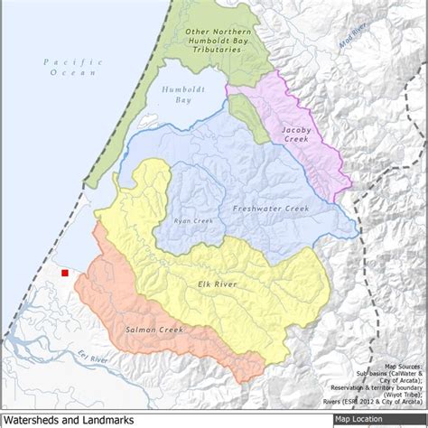 Overview map showing Humboldt Bay watersheds. | Download Scientific Diagram