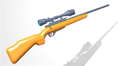 3D Low Poly Hunting Rifle model - TurboSquid 1850116