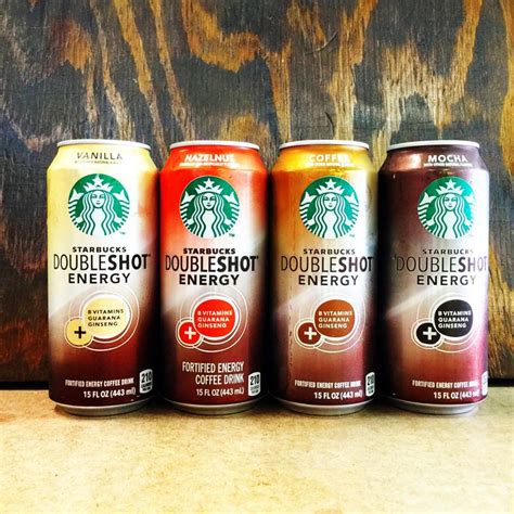 Starbucks DoubleShot Energy 15oz - Vanilla - Hazelnut - Coffee - Mocha ...