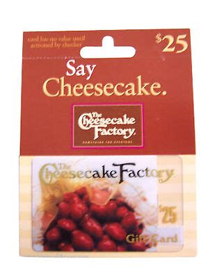 $25 The Cheesecake Factory Gift Card | eBay