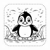 Premium Vector  Cute penguin friends coloring Book Illustration sketch template