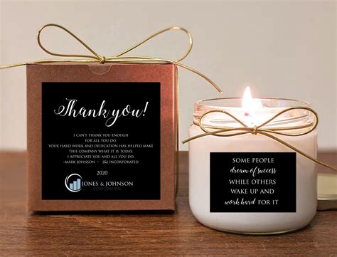 Employee appreciation gift. $19+ | Personalized candles, Candle gift ...