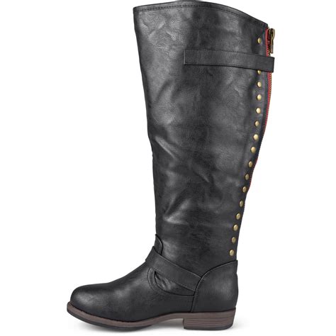 Brinley Co. - Women's Extra Wide Calf Knee-high Studded Riding Boots - Walmart.com