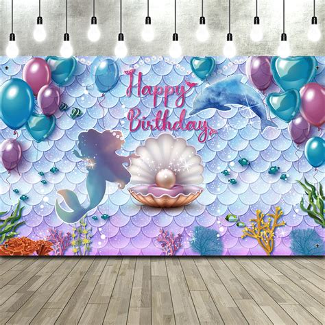 Buy Mermaid Party Background Under the Sea Birthday Photography ...