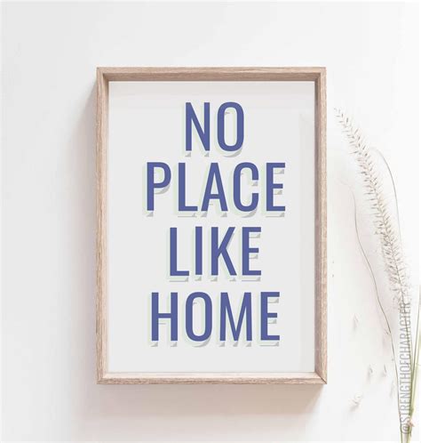 No Place Like Home Print Home Decor Art Home Decor Uk Wall - Etsy