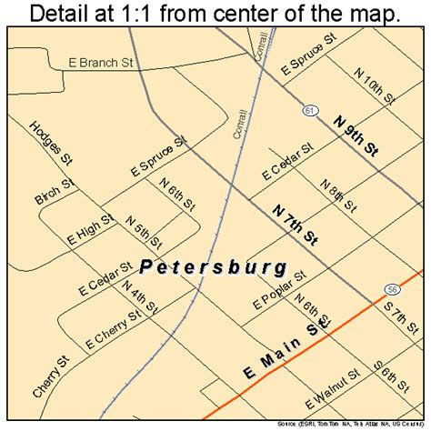 Petersburg Indiana Street Map 1859364