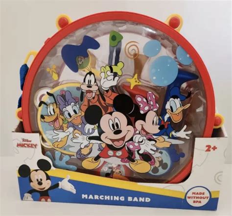 DISNEY JUNIOR MICKEY Mouse Toy 10 Piece Marching Band Drum Set New Sealed Box $19.90 - PicClick