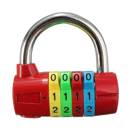 Combination Lock Travel Luggage Lock 4 Digits Numbers Red-in Locks from Home Improvement on ...