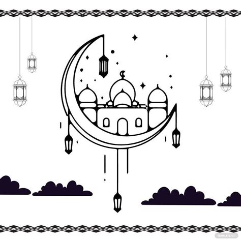 Beautiful Ramadan Drawing in EPS, Illustrator, JPG, PSD, PNG, SVG - Download | Template.net