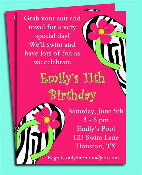 Birthday Pool Party Invitation Wording | BirthdayBuzz