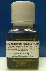 Valley Biomedical — Human AB Serum