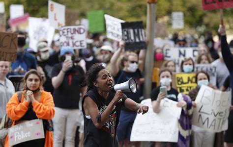 A week later, a peaceful protest – smaller, more focused, without police