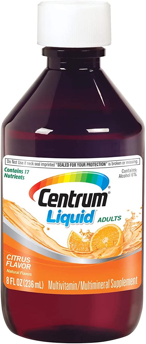 EXPIRY 08/2023 Centrum | Liquid Multivitamin for Adults Citrus Flavor (236 ml) | Lazada PH