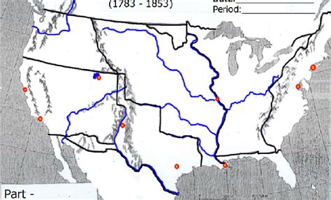 Water Bodies - Manifest Destiny Map of North America Diagram | Quizlet