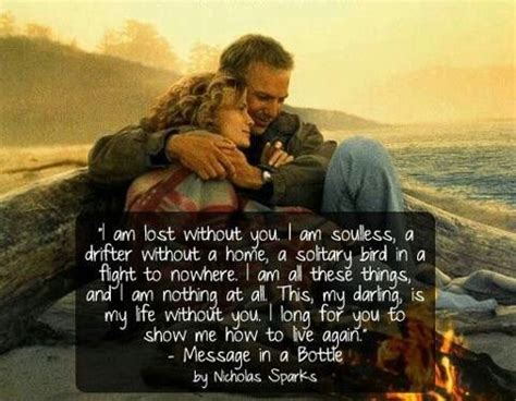 Message In A Bottle | Message in a bottle, Movie quotes, Favorite book ...