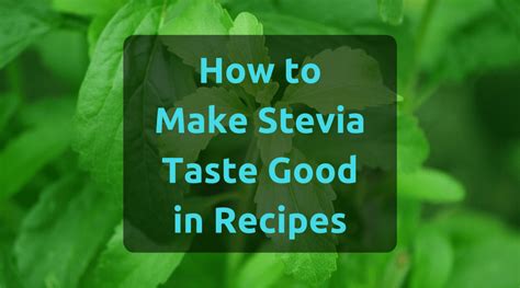 How to Make Stevia Taste Good in Recipes - Christina Najjar Acupuncture