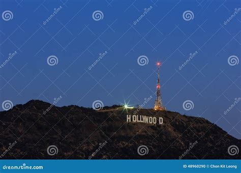 Hollywood sign editorial image. Image of famous, sightseeing - 48960290