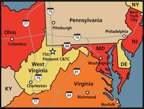 Map Of Maryland And Surrounding States - Printable Map