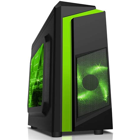 CiT Gaming Micro-ATX Case with Green LED Fan – iChoose Ltd