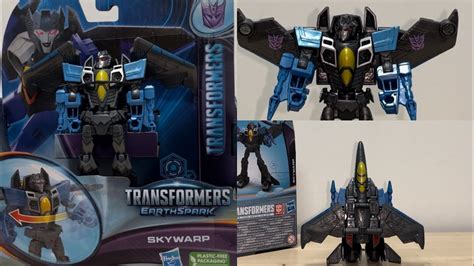 Transformers earthspark Skywarp review. Cartoon warrior class figure. - YouTube