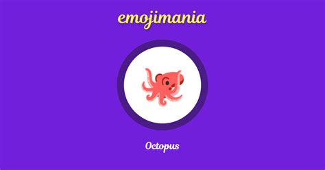 🐙 Octopus emoji Copy & Paste - Emojimania