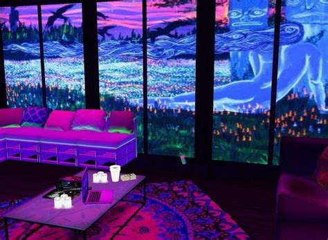 Pin by Jeremy Combs on modern black light design | Black light room, Blacklight room, Chill room