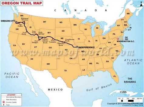 Oregon Trail Map | Map of Oregon Trail | Oregon trail map, Oregon trail, Trail maps