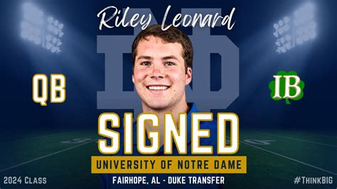 Notre Dame Signs Transfer Quarterback Riley Leonard - Sports Illustrated Notre Dame Fighting ...