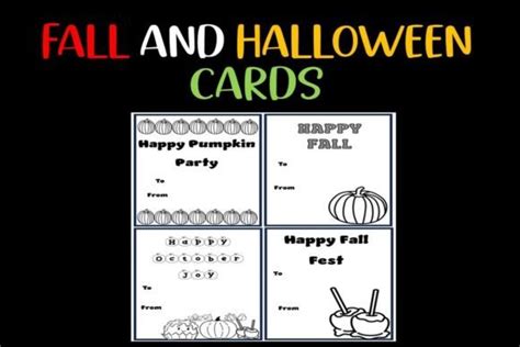 FALL and HALLOWEEN CARDS Graphic by ajorg314 · Creative Fabrica