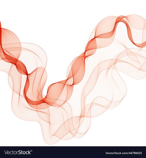 Red wave abstract graphics eps 10 Royalty Free Vector Image