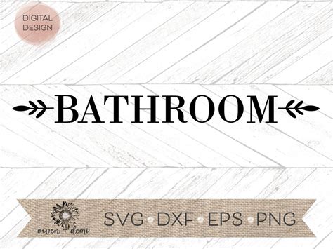 Bathroom svg Bathroom sign svg Bathroom Cricut cut file | Etsy