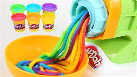 DIY Play Doh Rainbow Spaghetti Maker Modelling Clay Play Doh Mighty Toys - YouTube