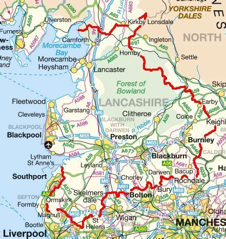 Lancashire | Lancashire, England map, England