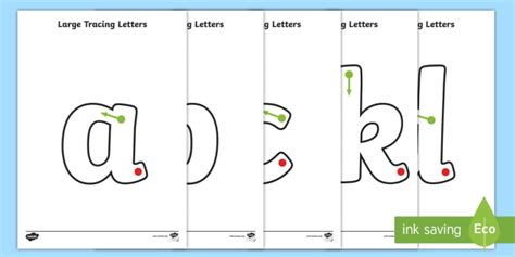 Large A-Z Tracing Letters - A to Z Printables (teacher made)