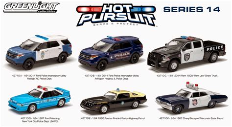 Greenlight Hot Pursuit Series 14 Complete Set 6 1;64 Scale Diecast Police Sheriff Highway Patrol ...