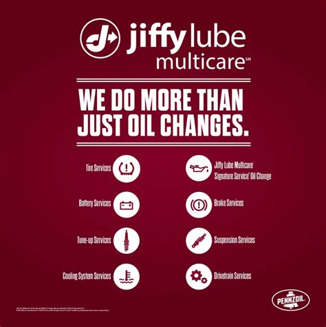 Jiffy Lube Montana Area - multicare Services - Oil Change, AC, Brakes ...