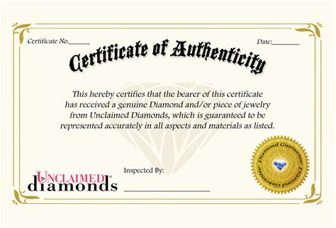 Certificate Of Authenticity