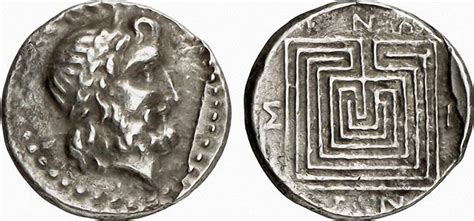 Ancient to Medieval (And Slightly Later) History - King Minos and The Labyrinth A Silver Drachm...