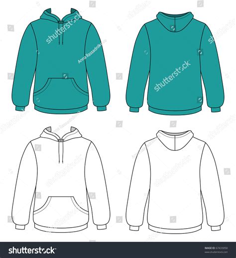 Hoodie Pockets Stock Vector 67433050 - Shutterstock