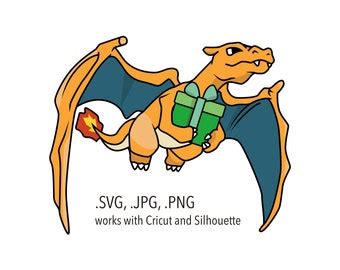 Charizard Silhouette Vector Pokemon Svg Png Jpg Dxf Emf Eps - Etsy