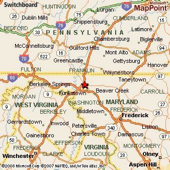 Hagerstown, Maryland Area Map & More