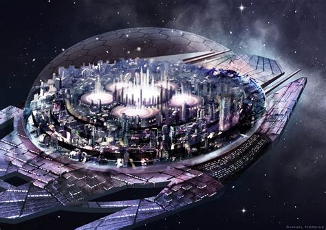 The Galactic Arena | Futuristic city, Space art, Spaceship art