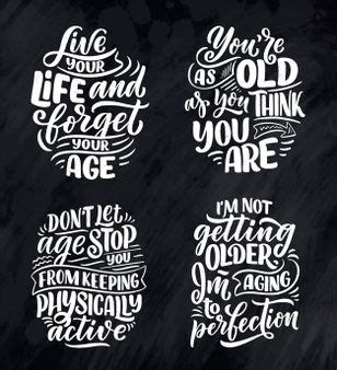 Set With Modern And Stylish Hand Drawn Lettering Slogans. in 2020 ...