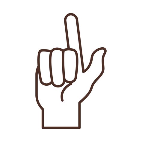 sign language hand gesture indicating l letter line icon 2594358 Vector Art at Vecteezy